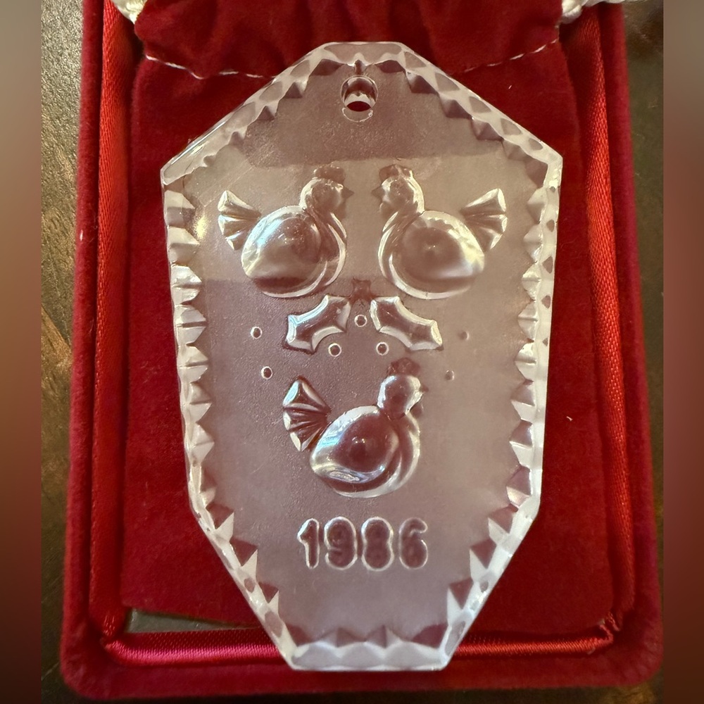 Brand New WATERFORD Crystal Vintage Ornament 3 French Hens